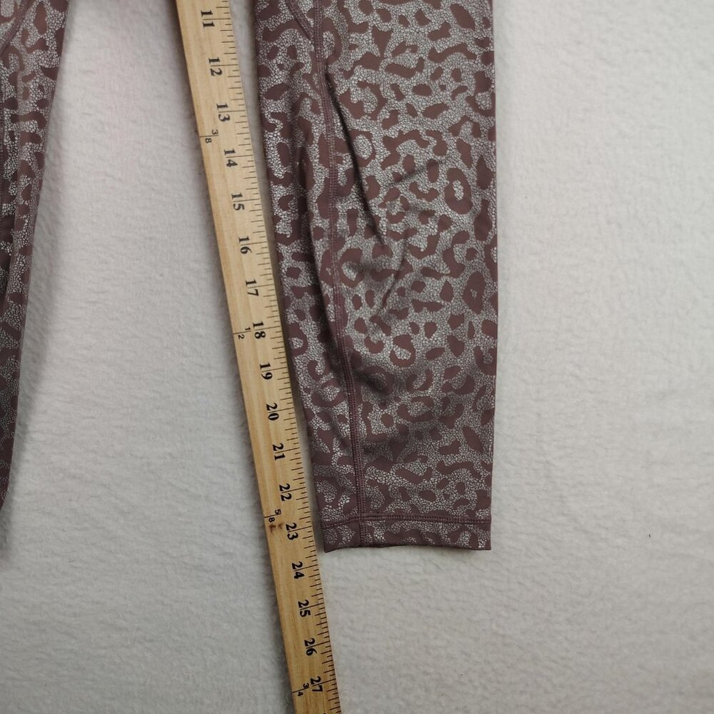 Zyia Purple Leopard Supreme High Rise Leggings Womens M 6-8 Athletic Yoga - Picture 9 of 11